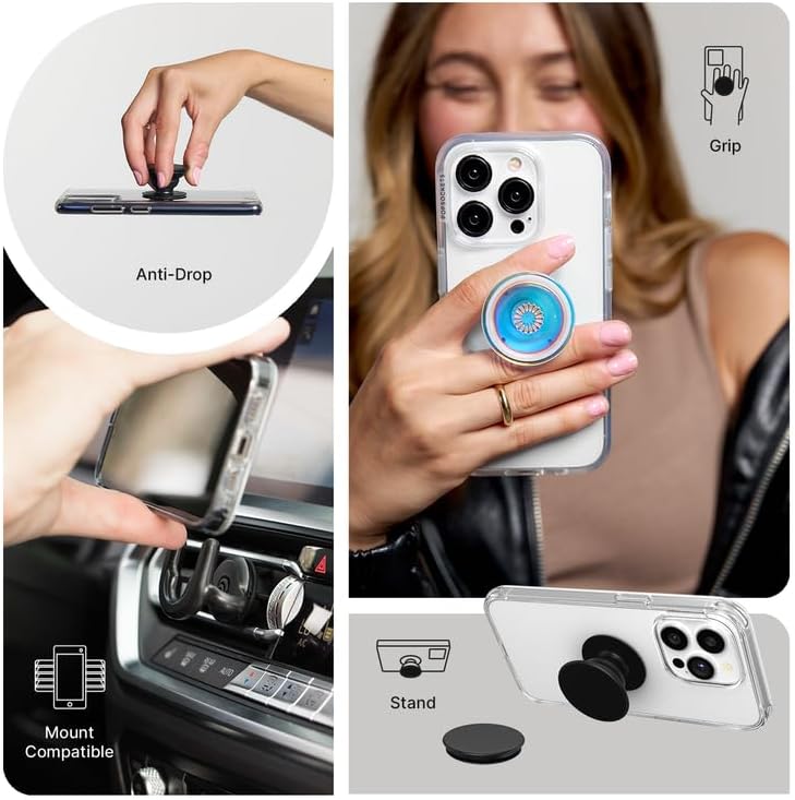 PopSockets Phone Grip with Expanding Kickstand, Adhesive Grip - Soft Shores