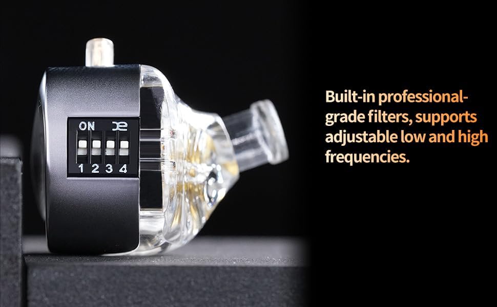 KZ Castor in Ear Monitor Headphones, HiFi Bass Wired Earphone Sound Tunable Noise Isolating IEMs, Dual-Dynamic Driver Wired Earbuds, 2PIN-C Detachable Cable for Singers Musicians