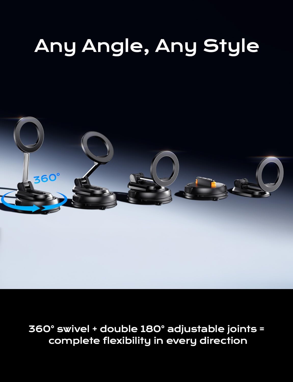 Car Phone Holder for Magsafe,Ultra Magnetic and Strong Suction 360° Adjustable Car Phone Mount,Portable Magnetic Cell Phone Holders for Your Car for iPhone16/15/14/13/12 Series