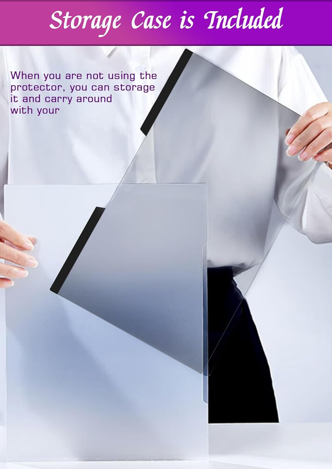 PYS Magnetic Laptop Privacy Screen 13.3 Inch (16:9 Aspect) - Anti-Glare Blue Light Filter, Removable Privacy Screen Protector Compatible with HP/Dell/Acer/Lenovo/Samsung/ASUS (11.6x6.5inch/ W x H)