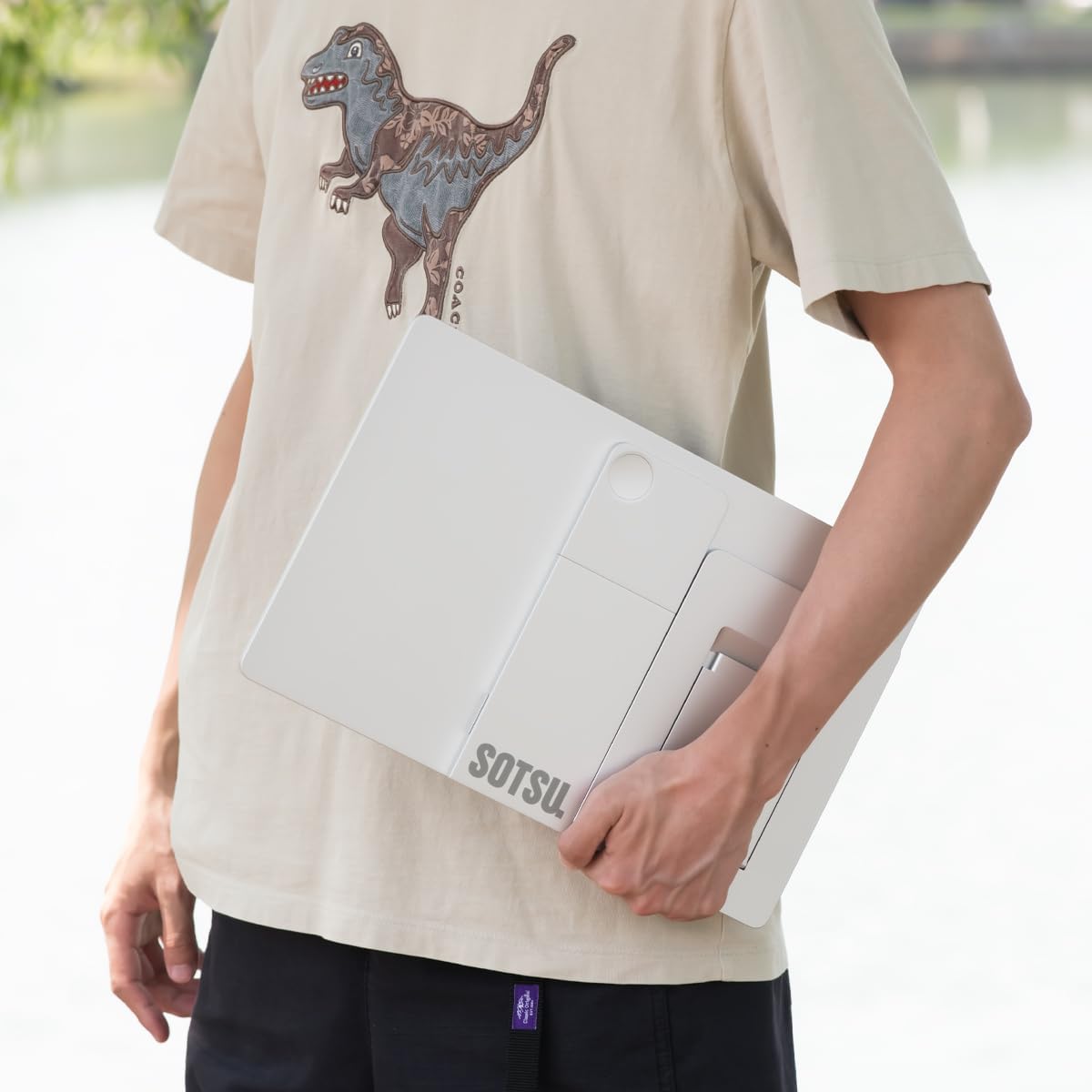 SOTSU FlipAction Elite 16" Portable Monitor | 4K |Super Compact | Pivot Rotate | 3840x2400 DCI P3 | 60Hz | 450 Nits | Full Metal CNC | Perfect Match for Mac and Windows (Space Black)