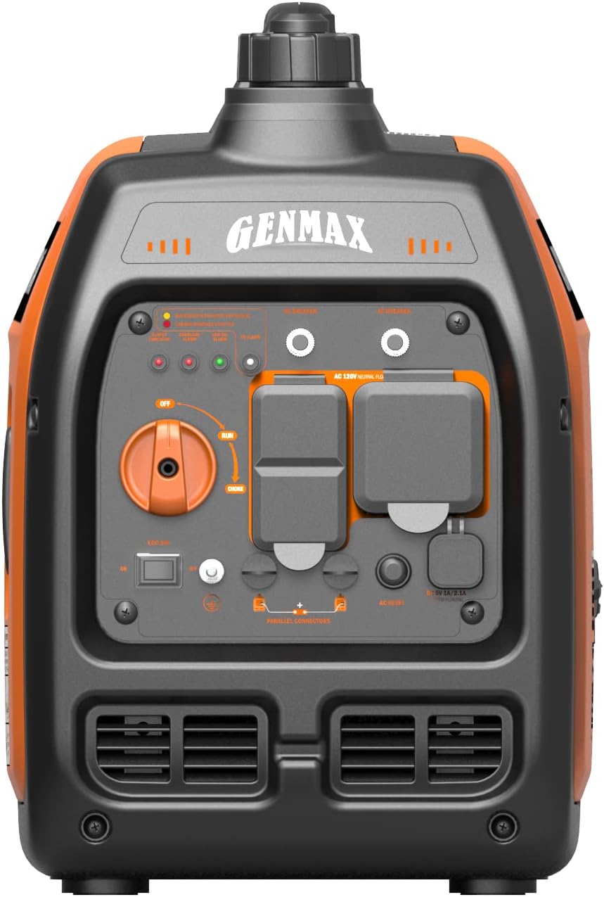 GENMAX Generator,EPA Compliant, Eco-Mode Feature, Ultra Lightweight for Backup Home Use & Camping