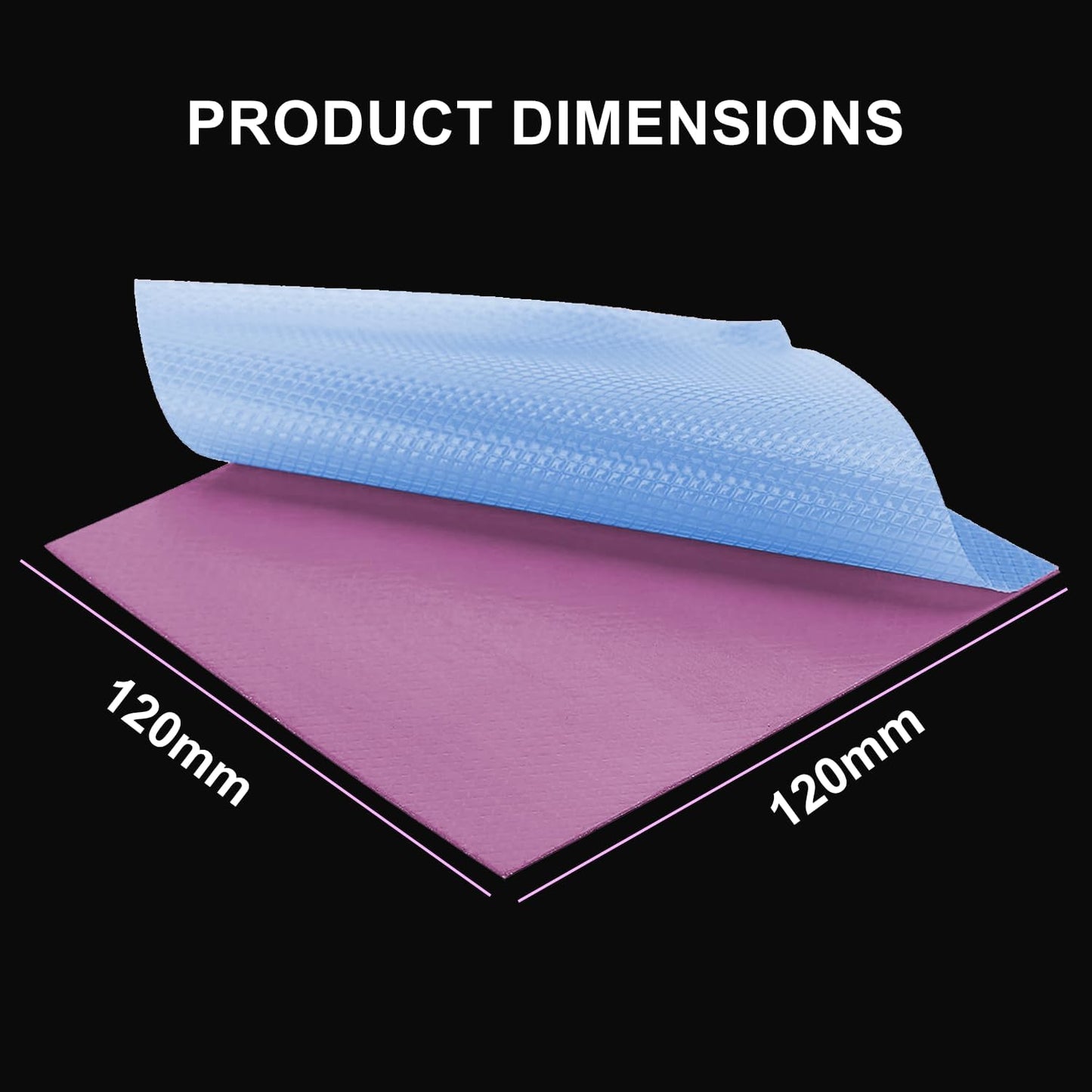 Maxtor Thermal Pad 16.8 W/mK,Thermal Pads for GPU/CPU/LED/Cooler,Excellent Heat Conduction,High Temperature Resistance (120 * 120 * 3.0mm(1pcs))