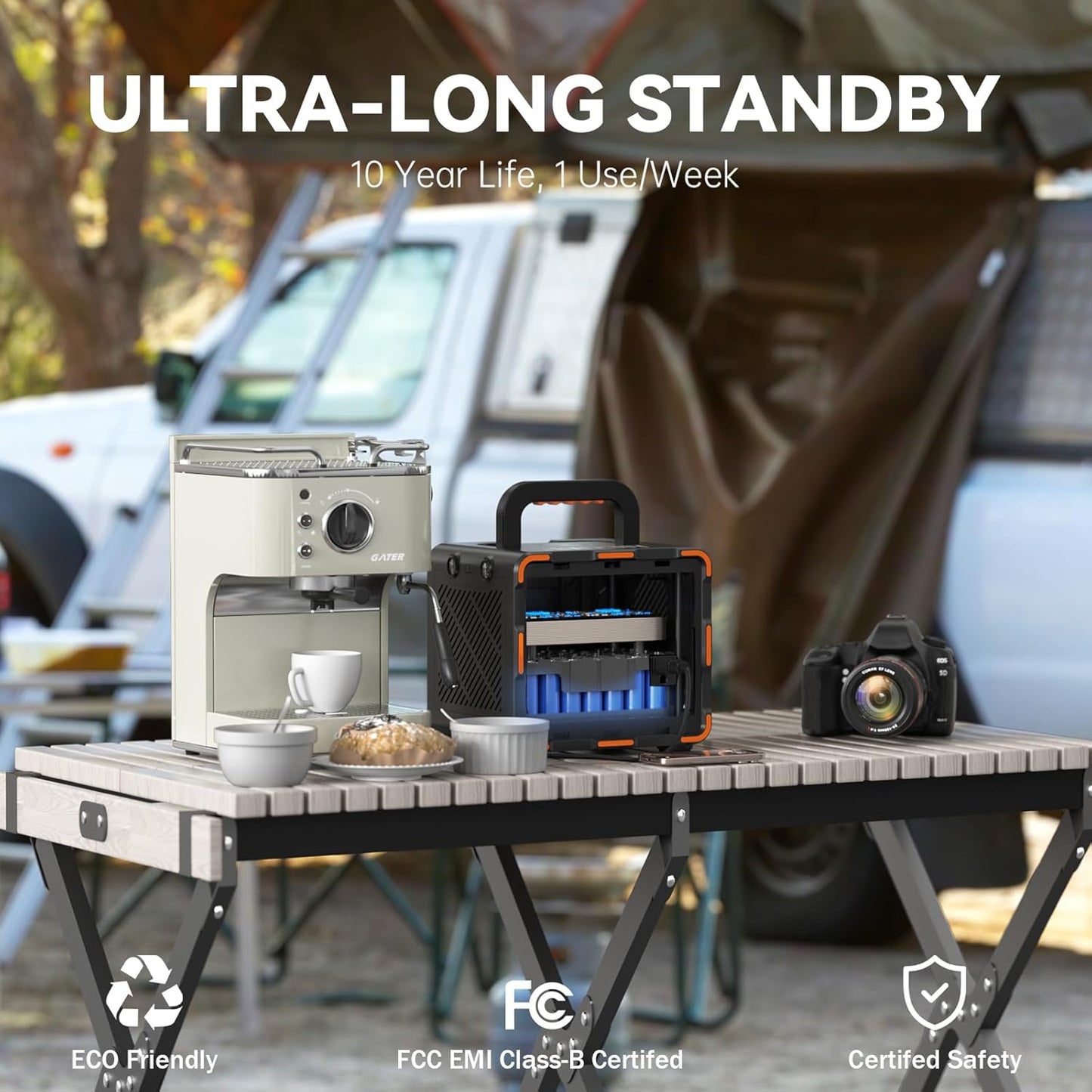 EM300 Portable Solar Station, 259Wh LiFePO4 Battery, 65W USB-C PD Fast Charging, 600W Peak, AC/DC/USB-A Output for Camping, Home and Emergency Use (300W Portable Power Station)