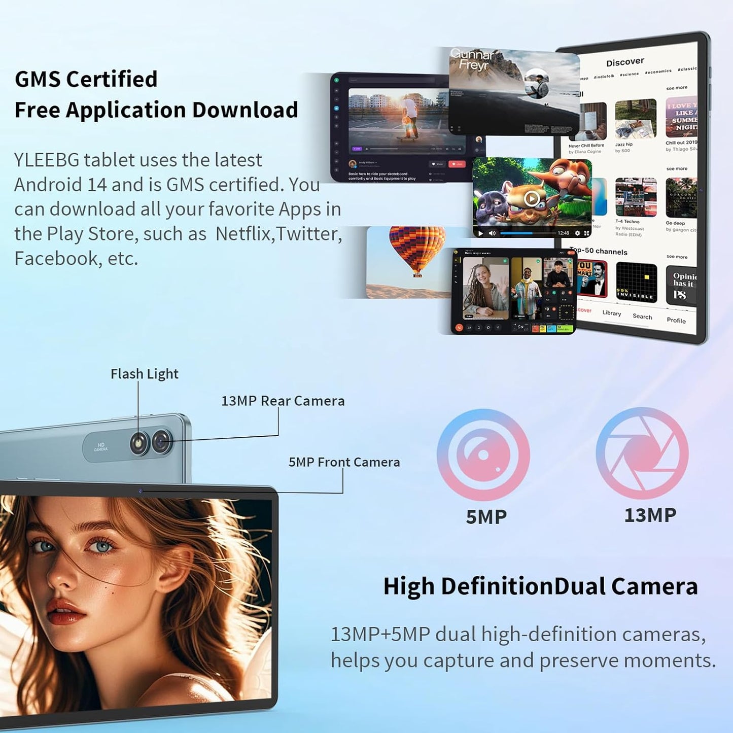 Android Tablet with Keyboard,10 inch Android 15 tablet, 24GB RAM 128GB ROM, 1TB Expand, Octa-Core, Widevine L1, 2.4G/5G WiFi, 8000mAh, Bluetooth, GMS, 2 in 1 Tablet with Case, Mouse, Stylus(Green)