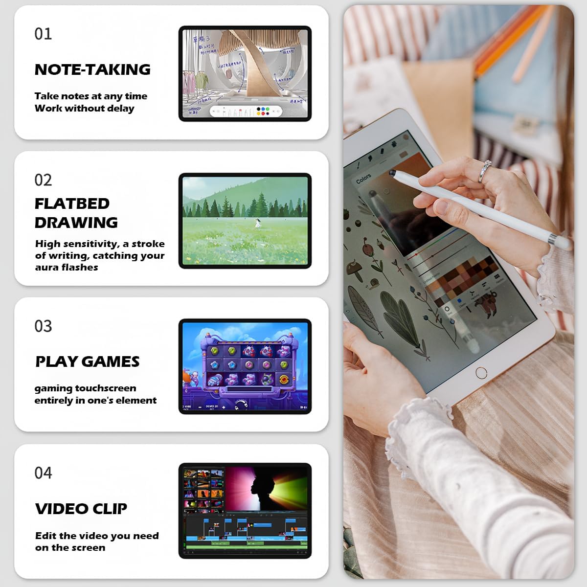 20Pcs Replacement Tips Silicone Rubber Touch Screen Pens Tips for Touch Pen (8 * 8mm)