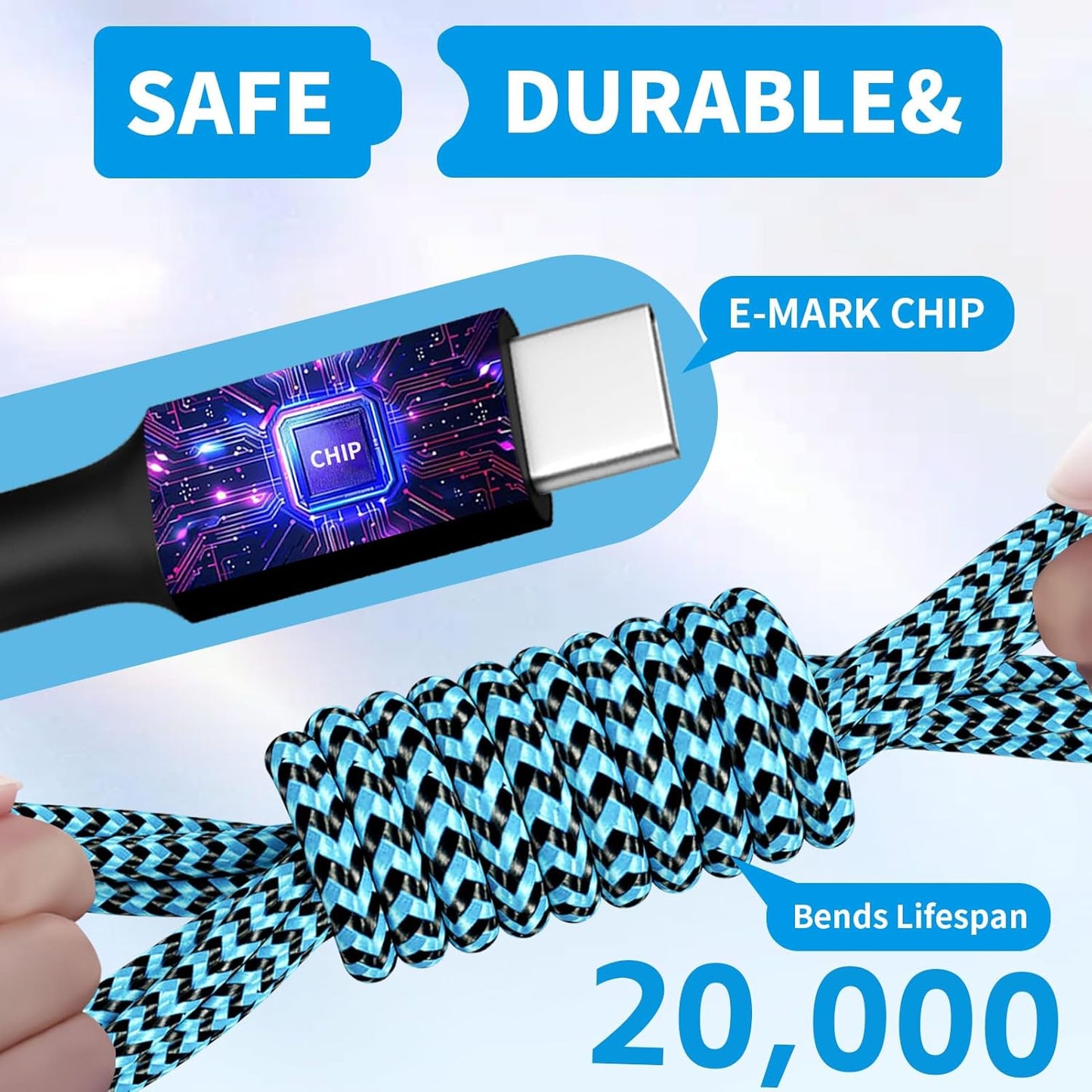 USB C Splitter Multi Charging Cable for Multiple Devices, Fast Charging 4 in 1 Charging Cord, Braided USB C Phone Charger Cable with 4 Type-C Connectors for iPhone 16 15 Pro Samsung S24 S23