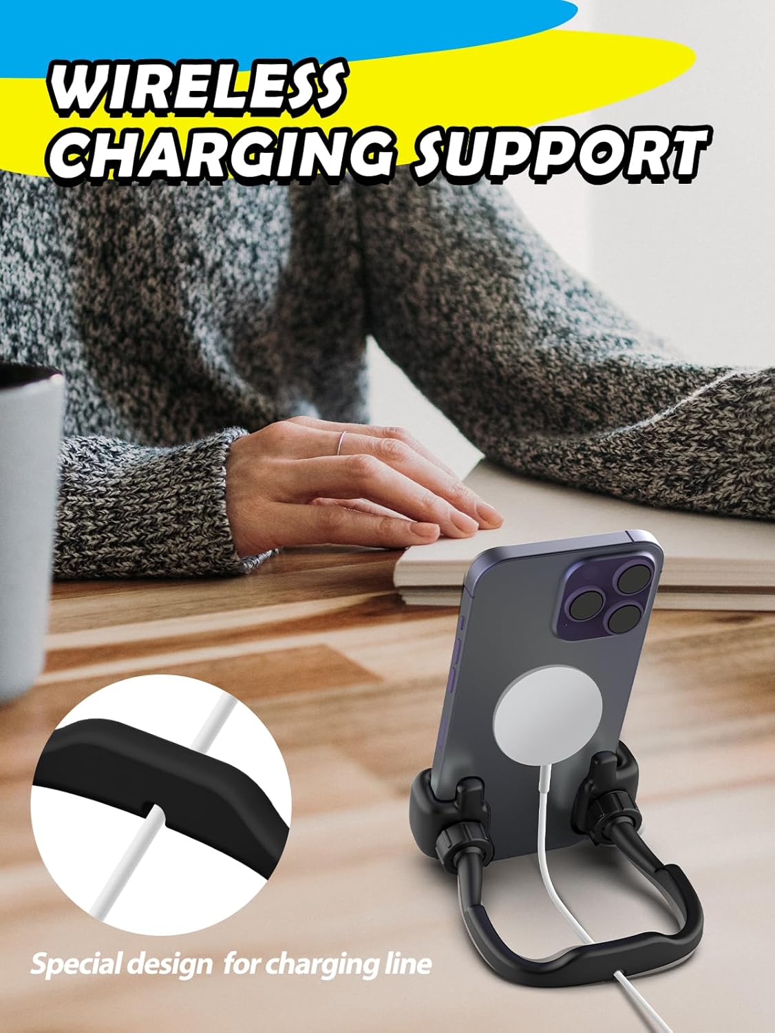 Back to School Supplies for Boys Girls Kids Cell Phone Stand - 2 Pack Thumbs Up Lazy Phone Holder for iPhone iPad mini Cellphone Stand for Desk Birthday Gifts for Teens Adults Women Men Wife Fun Gifts