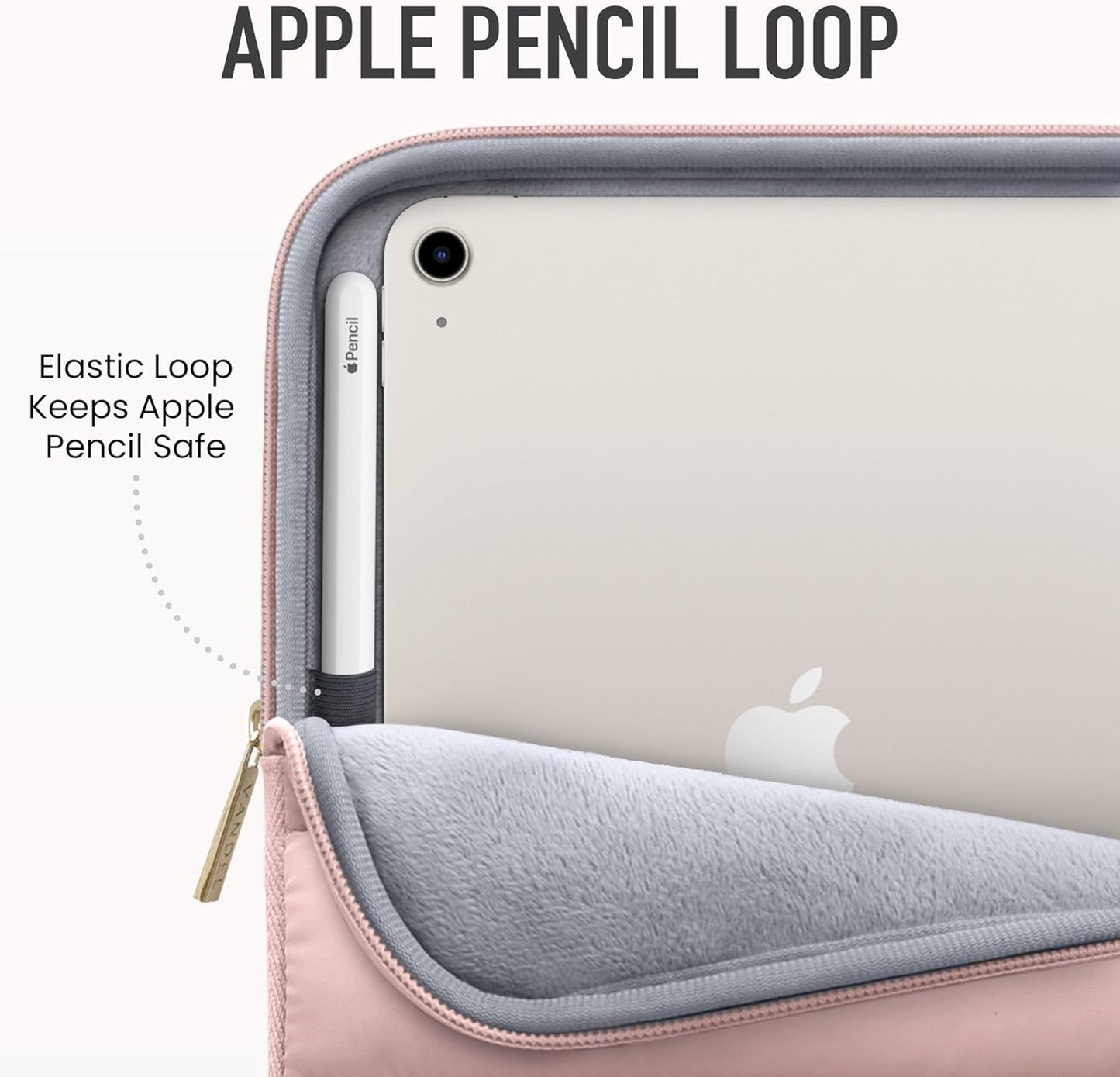 Vandel - The Original Puffy iPad Sleeve 9-11 Inch Tablet Sleeve, Pink i Pad Case for Women and Men, Cute iPad Air Pouch, 9 10 Inch, 11 Inch Bag