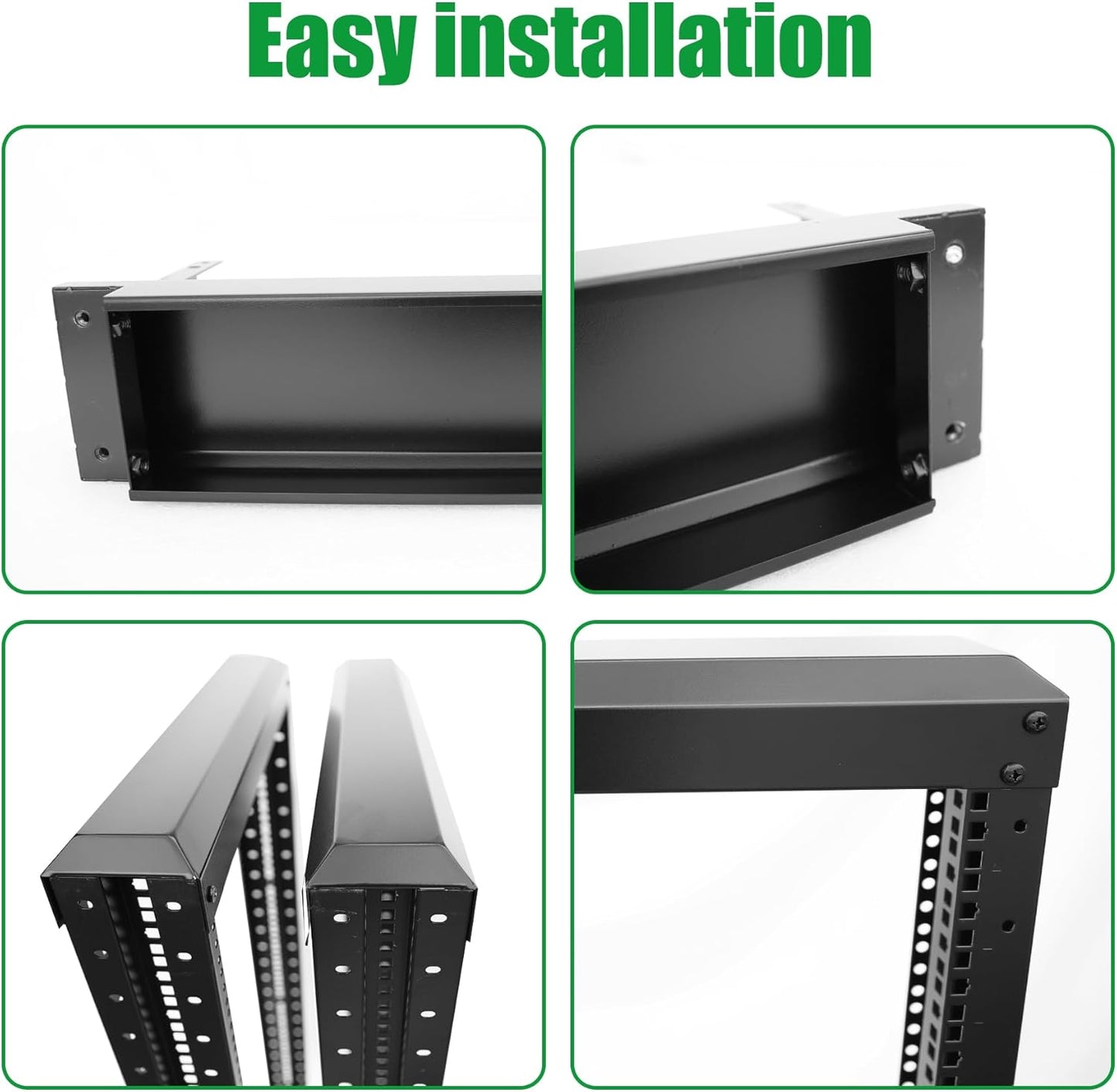 42U Server Rack/4-Post 19in Network Rack/Open Frame Rack with Wheels, Heavy-Duty Frame Cabinet/Adjustable Depth 24-22in GLOBALRACK,(4POST-800-42U)