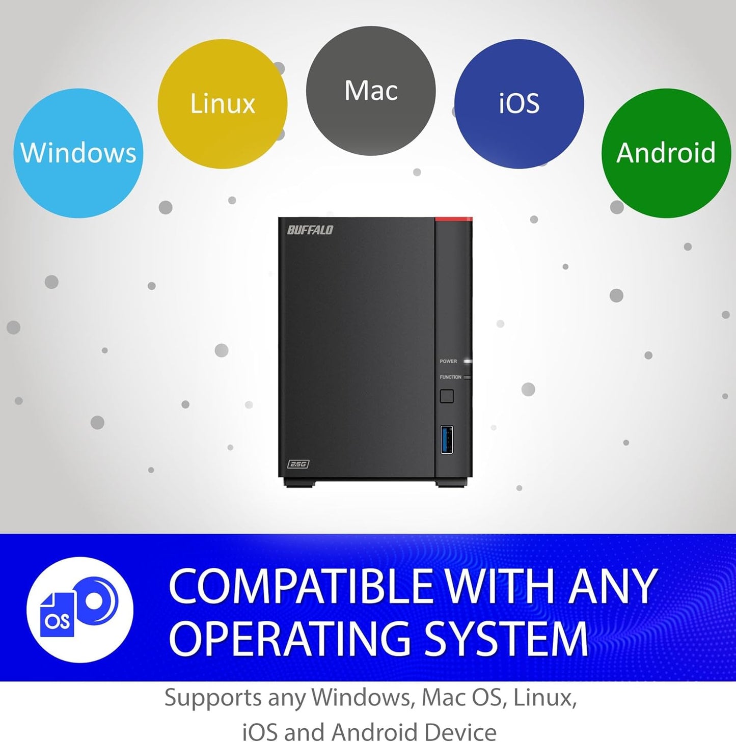BUFFALO LinkStation SoHo 720 2-Bay Professional Office NAS 16TB (2x8TB) with Hard Drives Included