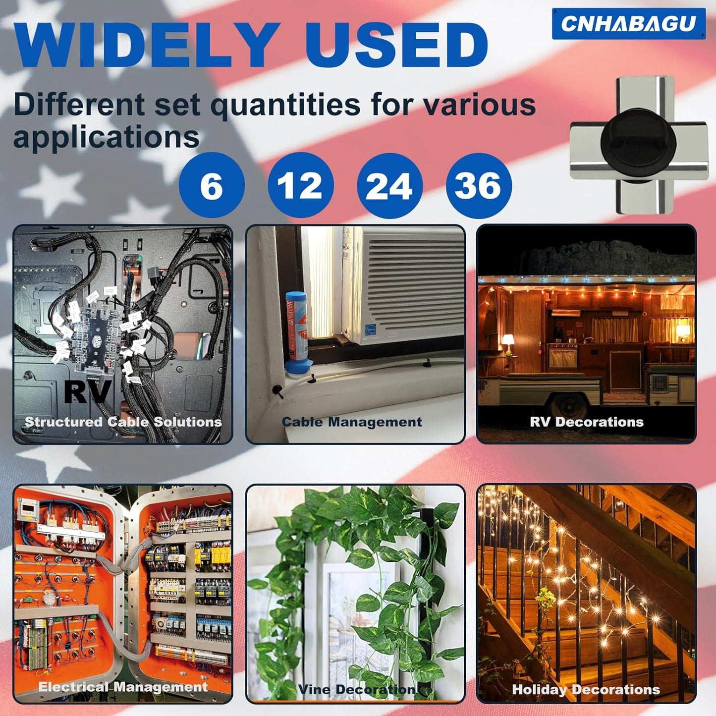 Magnet Zip Tie Mount Magnetic Zip Ties Mount Holder Strong 1-Second Magnetic Snap Installation Heavy-Duty Waterproof Cable Tie Mounts for Car Boat Workshop Industrial Organizing (12 Piece)