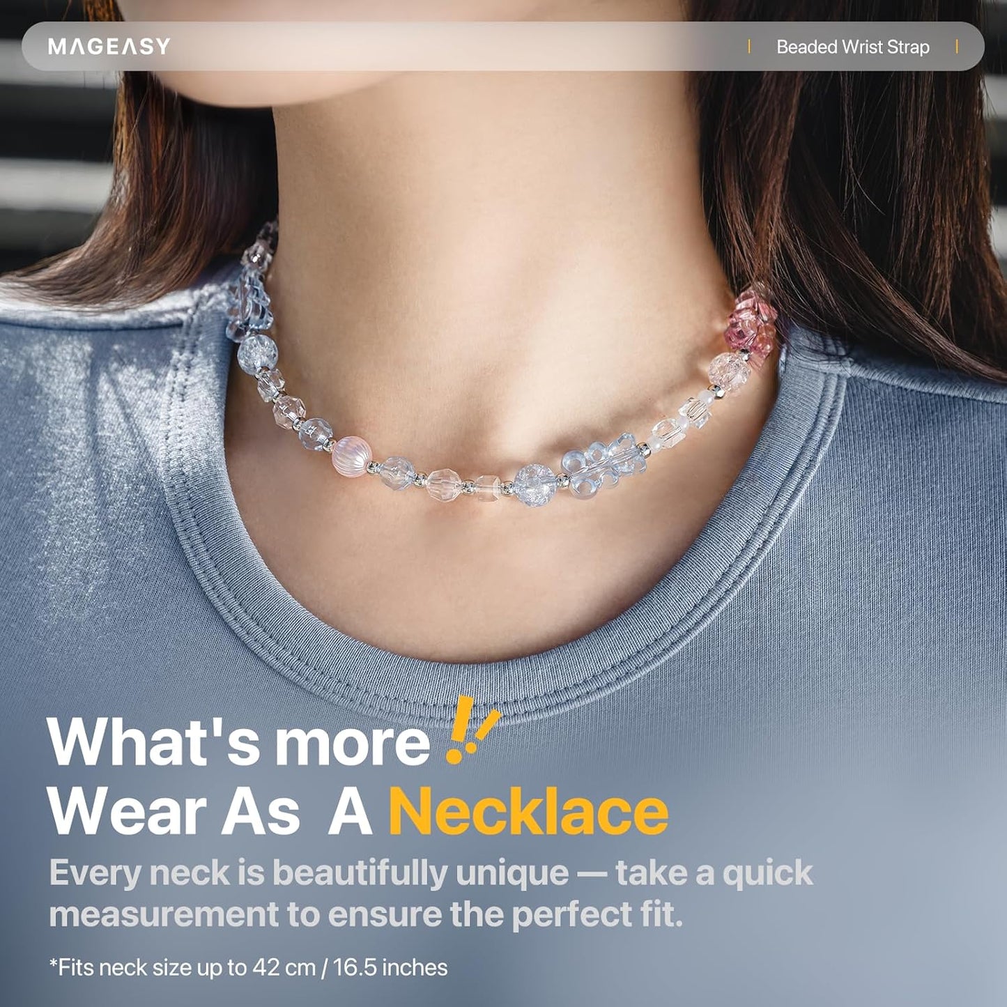 MAGEASY Beaded Phone Charm for Women - Cell Phone Wrist Strap with Teather Tab, Designed for iPhone & Android Phones, Keychain, Camera - Bear Bliss with Lobster Hooks (Double Hooks)