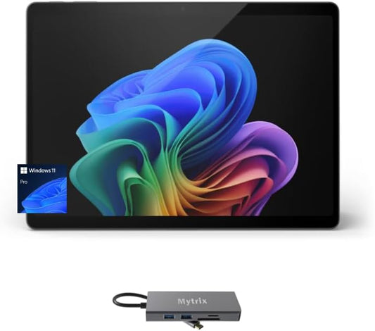 Microsoft Surface Pro 11 Copilot+ PC with 11-in-1 Hub, 13 OLED 4K, Touchscreen, Snapdragon X Elite, AI-Enhanced Camera, Long Battery Life, Sustainable, 16GB RAM, 2TB SSD, Win 11 Pro, Black (Renewed)