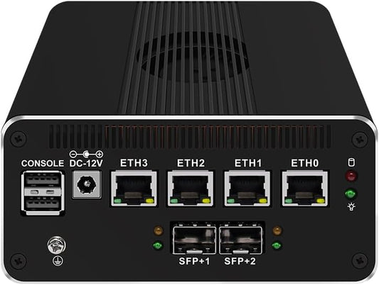 CWWK Intel Alder Lake N100(4C/4T Up to 3.4GHz)/N305(8C/8T Up to 3.8GHz) Dual SFP+10GbE Mini PC|4xIntel I226-V 2.5GbE |DDR5 Memory|PCI-E x4|HDMI+DP+Type-C (10 Gigabit N100, No RAM No SSD)