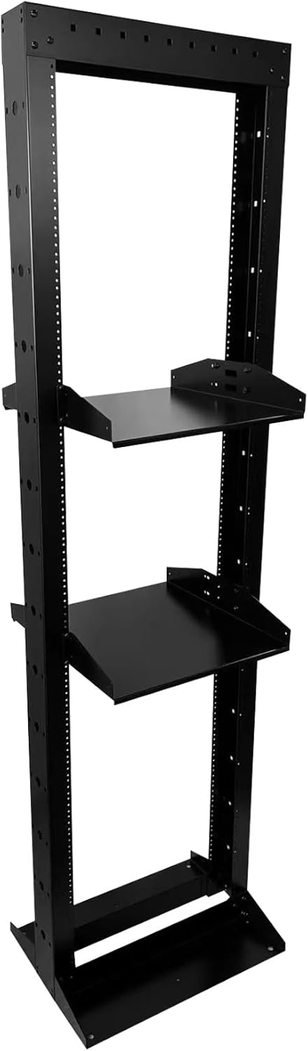 2 Post 42U Open Frame Server Rack 2-Post Server Rack Network Rack,No Tray Included,for 19 Inch Equipment, Networking Data & IT Devices,1300lbs Weight Capacity Rack(2P-LD-42U)