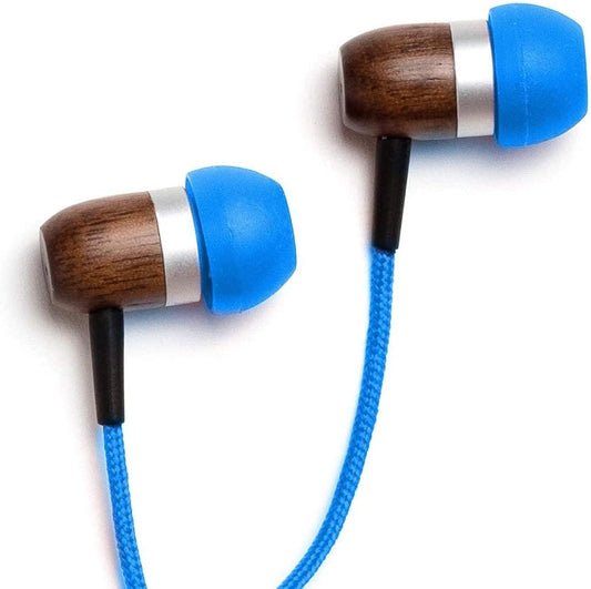 Symphonized Premium Wooden Earphones Wired (3.5mm Jack) Deep Bass Sound, 3D Sound, Microphone Volume Control, 90% Noise Cancelling for Type C Devices. Earphones for Android