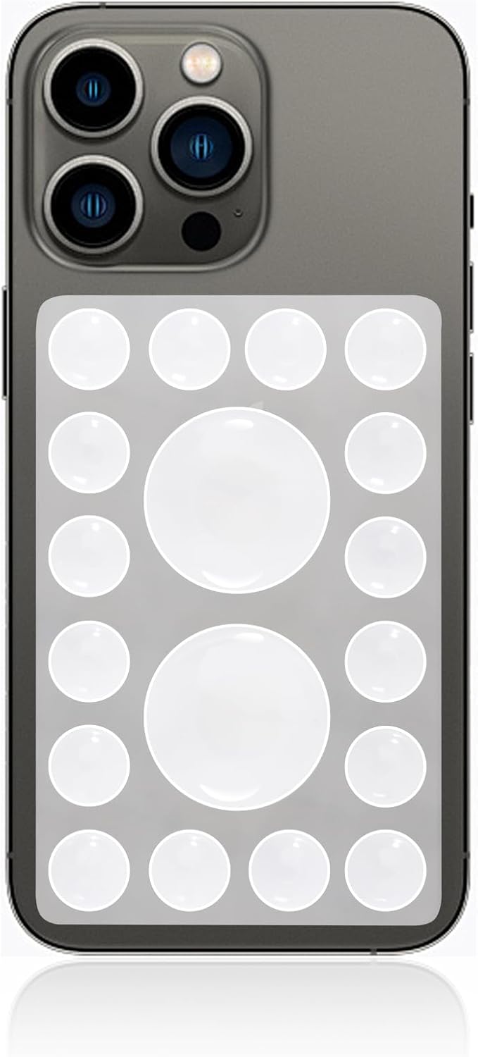 ZYCCER Double Sided Silicone Suction Phone Holder Mount,Compatible with iPhone and Android Cases Hands-Free Mirror Shower Phone Mount Strong Grip Holder (Transparent, Single Sided 1PCS)