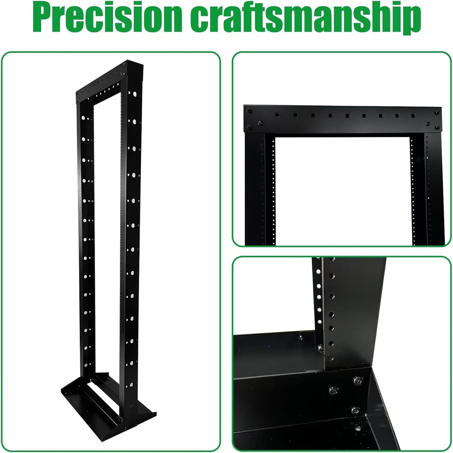 2 Post 42U Open Frame Server Rack 2-Post Server Rack Network Rack,No Tray Included,for 19 Inch Equipment, Networking Data & IT Devices,1300lbs Weight Capacity Rack(2P-LD-42U)