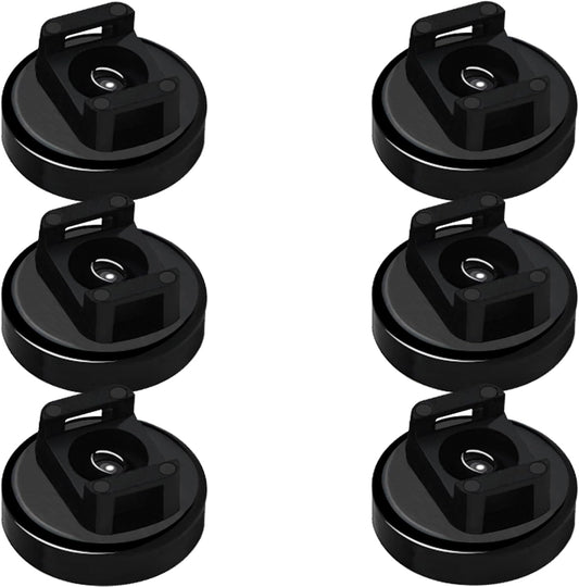 Magnet Zip Tie Mount Magnetic Zip Ties Mount 25LBS Strong Multipurpose Wire Cable Holder Mount Wire Clips Management for Home Office Marine Electrical Wiring (Black, 6 Piece)
