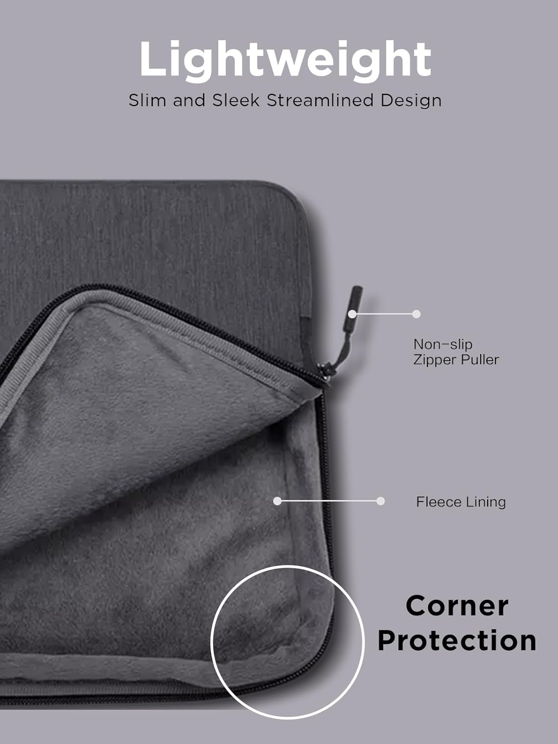 Lenovo Urban Laptop Sleeve 14 Inch for Laptop/ Notebook/Tablet Compatible with MacBook Air/Pro Water Resistant - Charcoal Grey