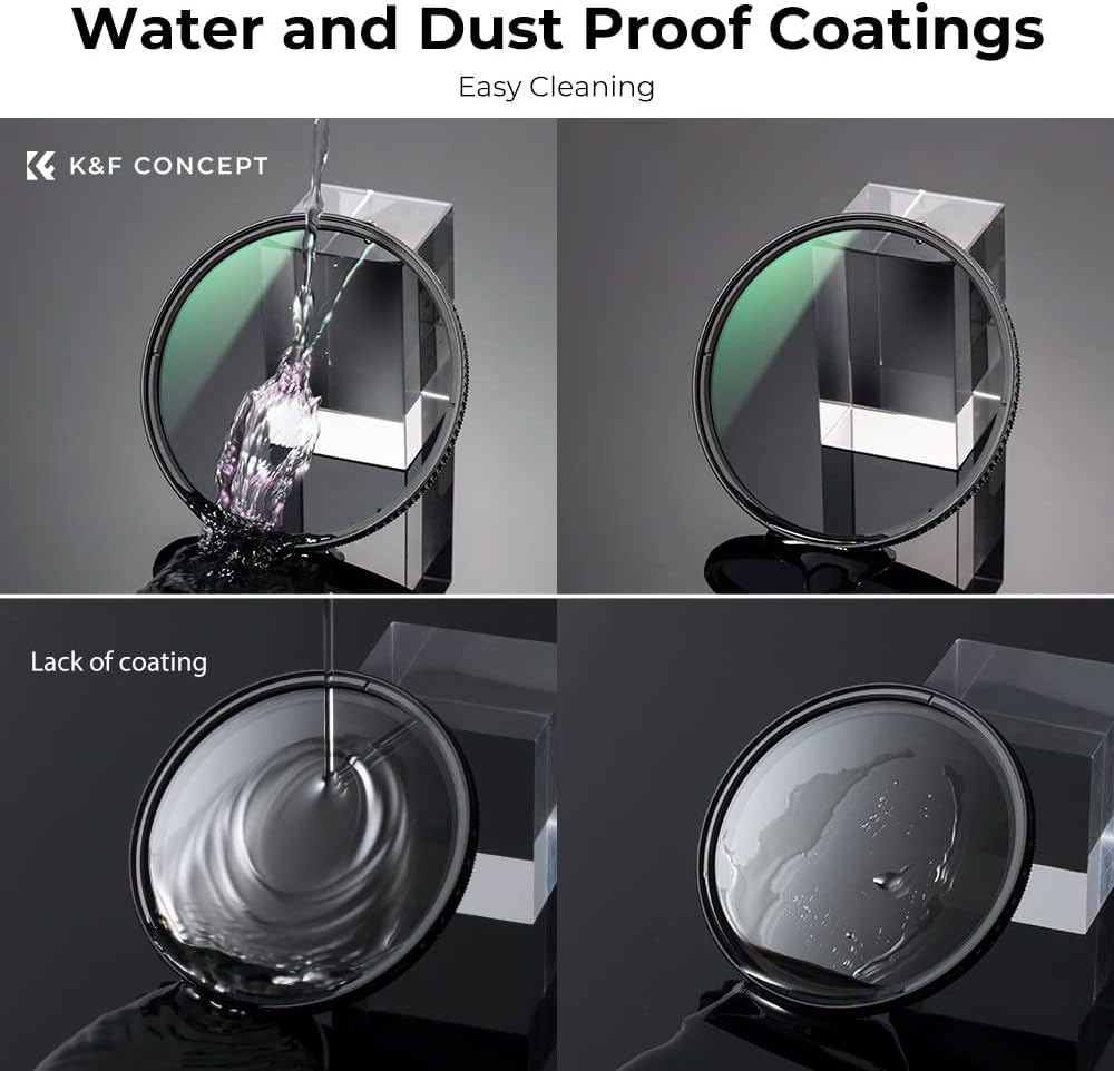 K&F CONCEPT 77mm Circular Polarizers Filter Polarizing Filter 28 Multi-Layer Coated Super Slim High Definition CPL Lens Filter (Nano-X Series)