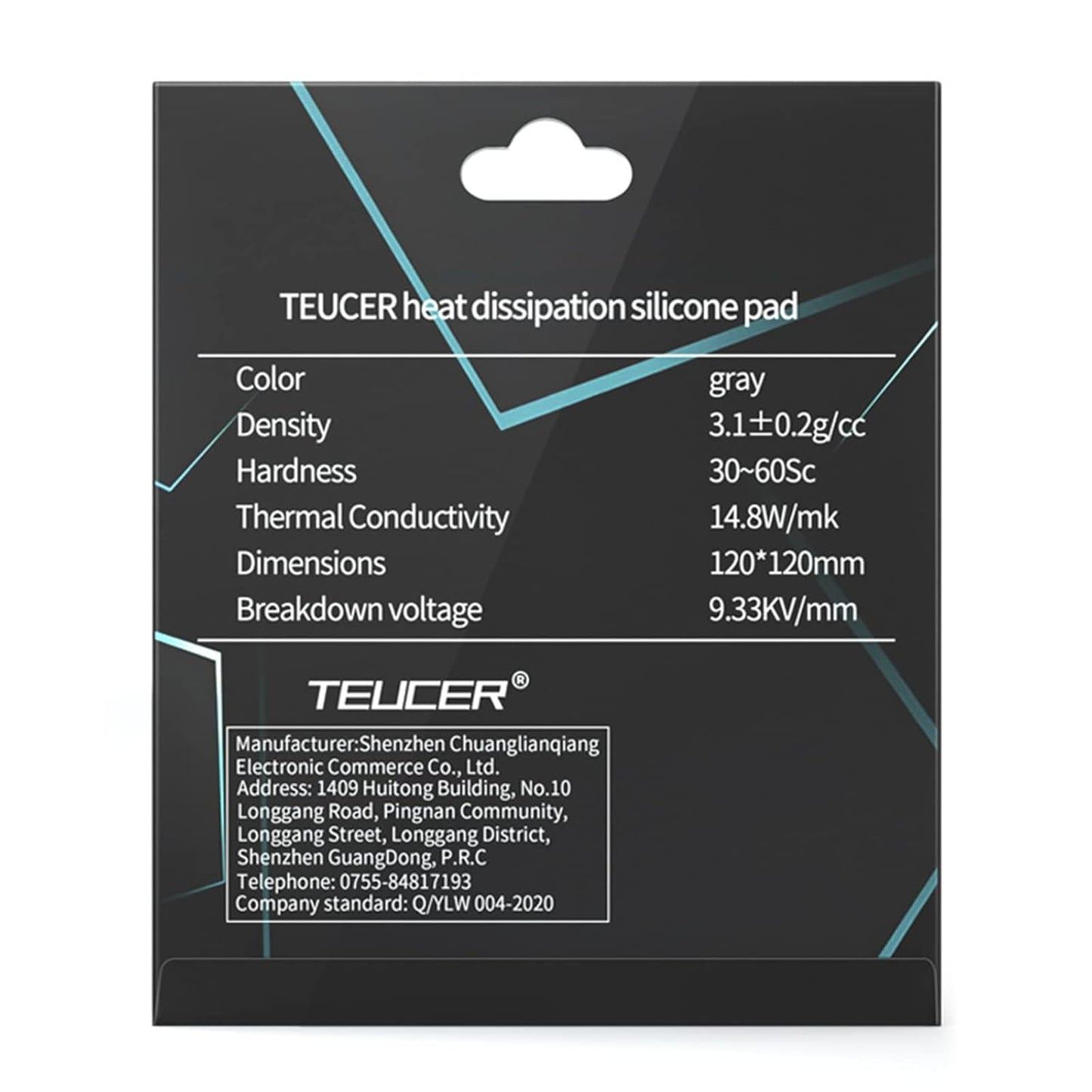 Thermal Pad 14.8 W/mK, 120x120x3mm, Non Conductive Heat Resistance High Temperature Resistance, Silicone Thermal Pads for Laptop Heatsink GPU CPU LED Cooler (3mm)