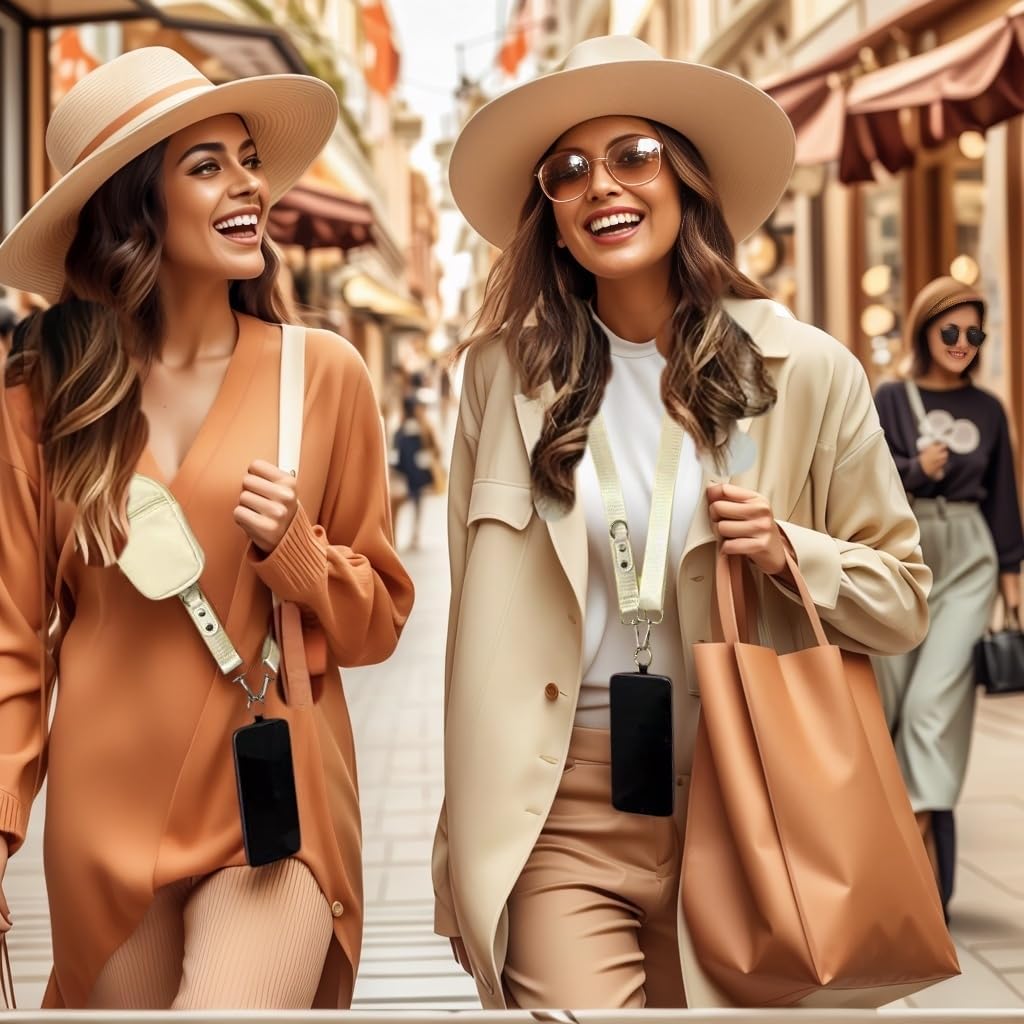 Clip and Go Strap for Phone with Wallet - Adjustable and Detachable Phone Lanyard Crossbody, Wrist Wallet for Home Travel