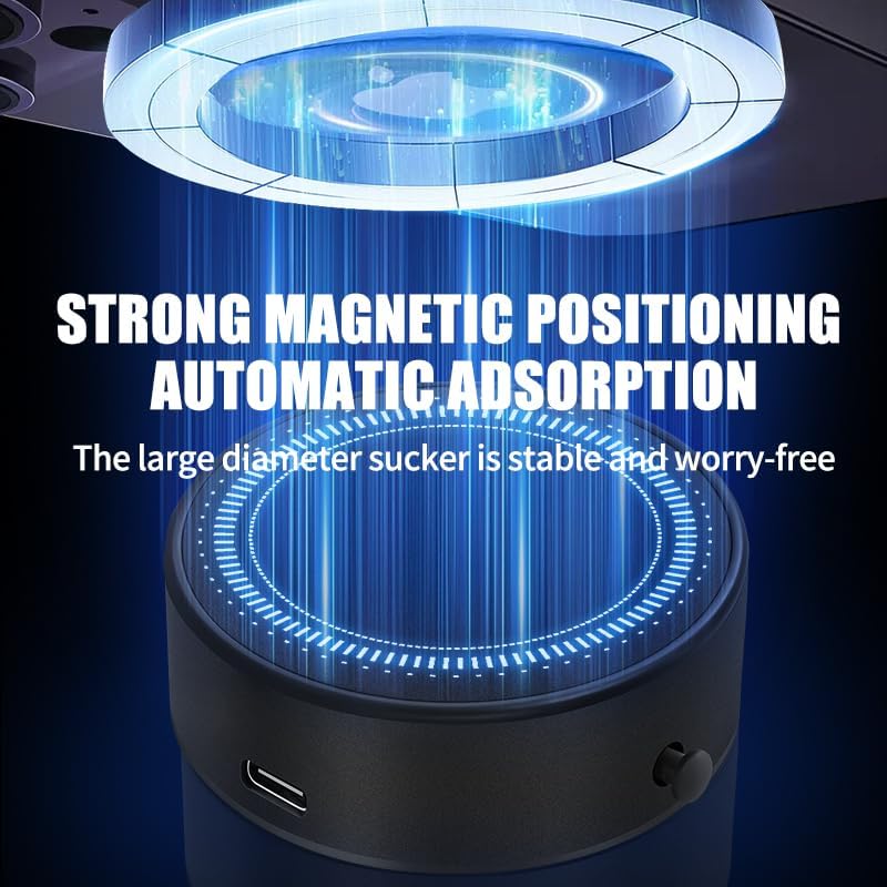 Electric Vacuum Magnetic Suction Phone Holder, 360° Rotation Suction Cup Phone Mount for MagSafe Cell Phone Holders, Phone Mount for iPhone 16/15/14/13/12, car/Gym/Mirror/Smooth Surface