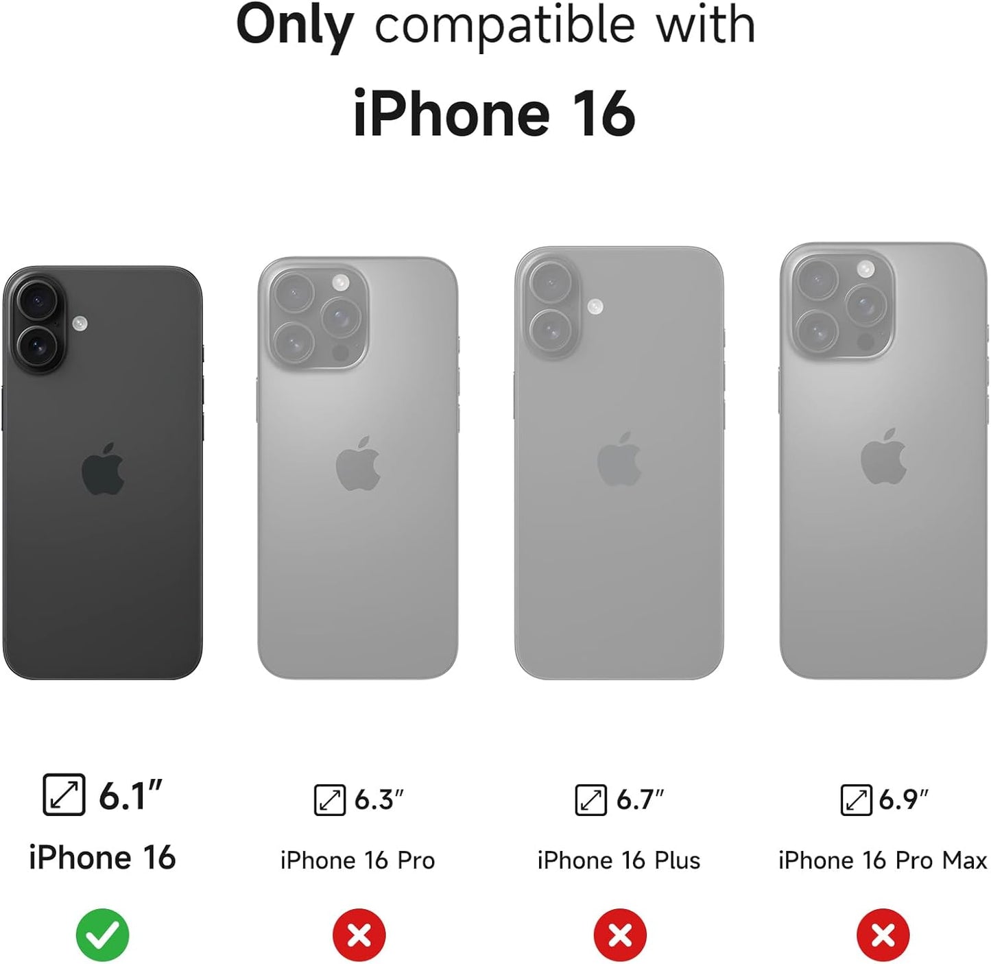 SURITCH for iPhone 16 Case with Magnetic Camera Slide Cover and Adjustable Kickstand, Compatible with MagSafe, Shockproof Bumper Case Slim Protective Cover 6.1 Inch, Black