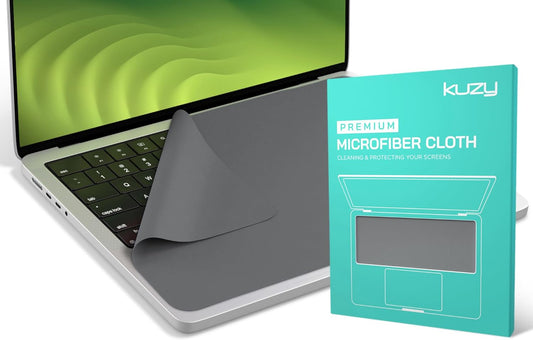Kuzy Premium Keyboard Cover Cloth with Screen Imprint Protection - Lint Free Microfiber Cleaning Cloth - Computer Screen Cleaner Compatible with MacBook Pro Air 13" and MacBook Pro 14", 1 pk