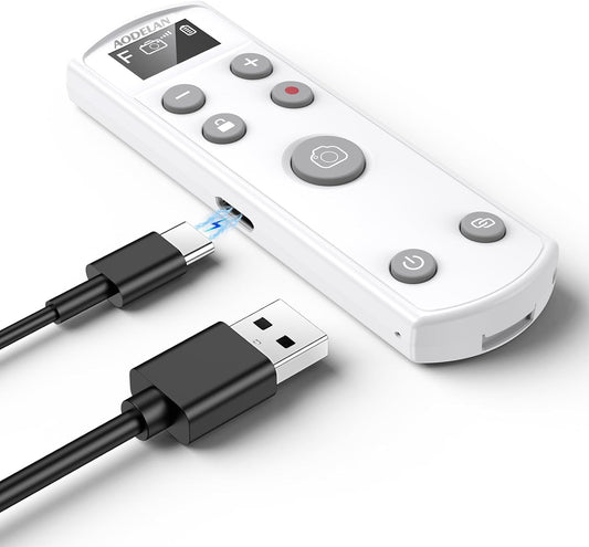 for Fujifilm Rechargeable Camera Remote Control Wireless Shutter Release Compatiable with Fuji X-T30 II, X-S10, X100VI, X-H2S, X-H2, X-T5, X-T4, X-T3, X-S20, X-T50, X-T30, X-M5, X-E5, X Half(White)