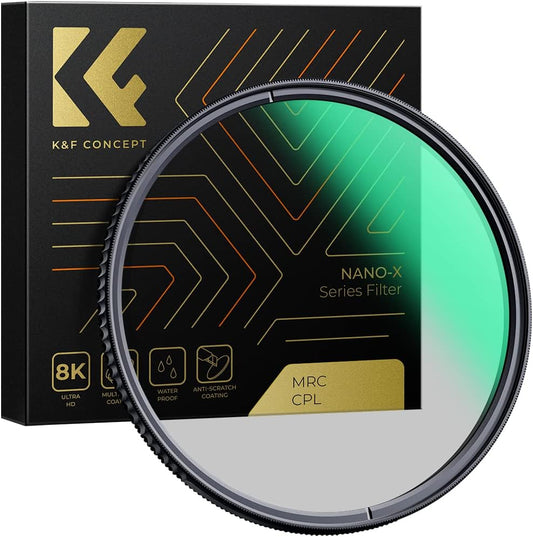 K&F CONCEPT 72mm Circular Polarizers Filter Polarizing Filter 28 Multi-Layer Coated Super Slim High Definition CPL Lens Filter (Nano-X Series)