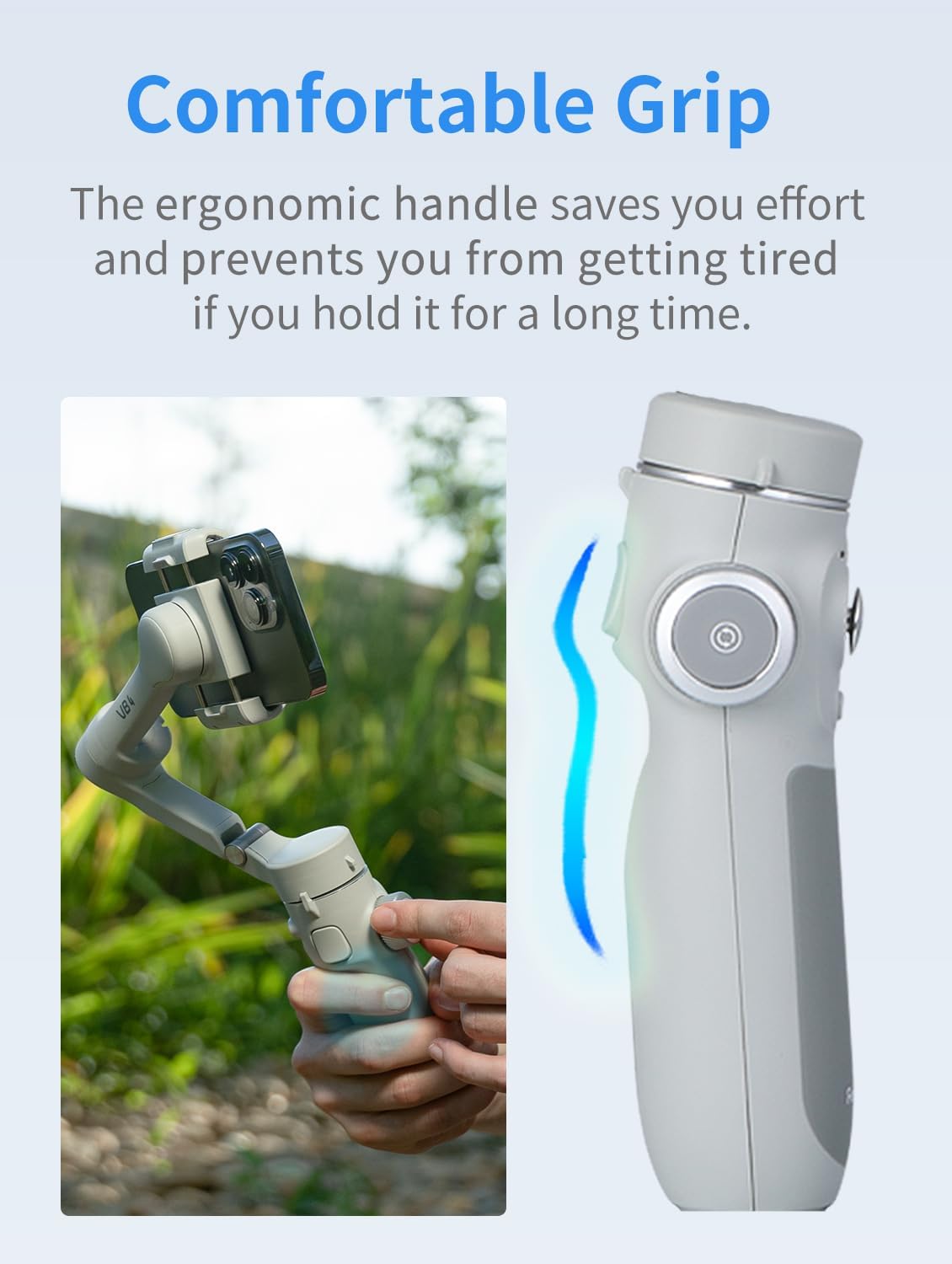 FeiyuTech VB 4SE Kit-Phone Gimbal Stabilizer with Bag,Lighting Enabled Tracking Module, Phone Gimbal for Video Recording,Gesture Control, Fit iPhone&Android,Vertical Shot for YouTube,TikTok,Max 0.69lb