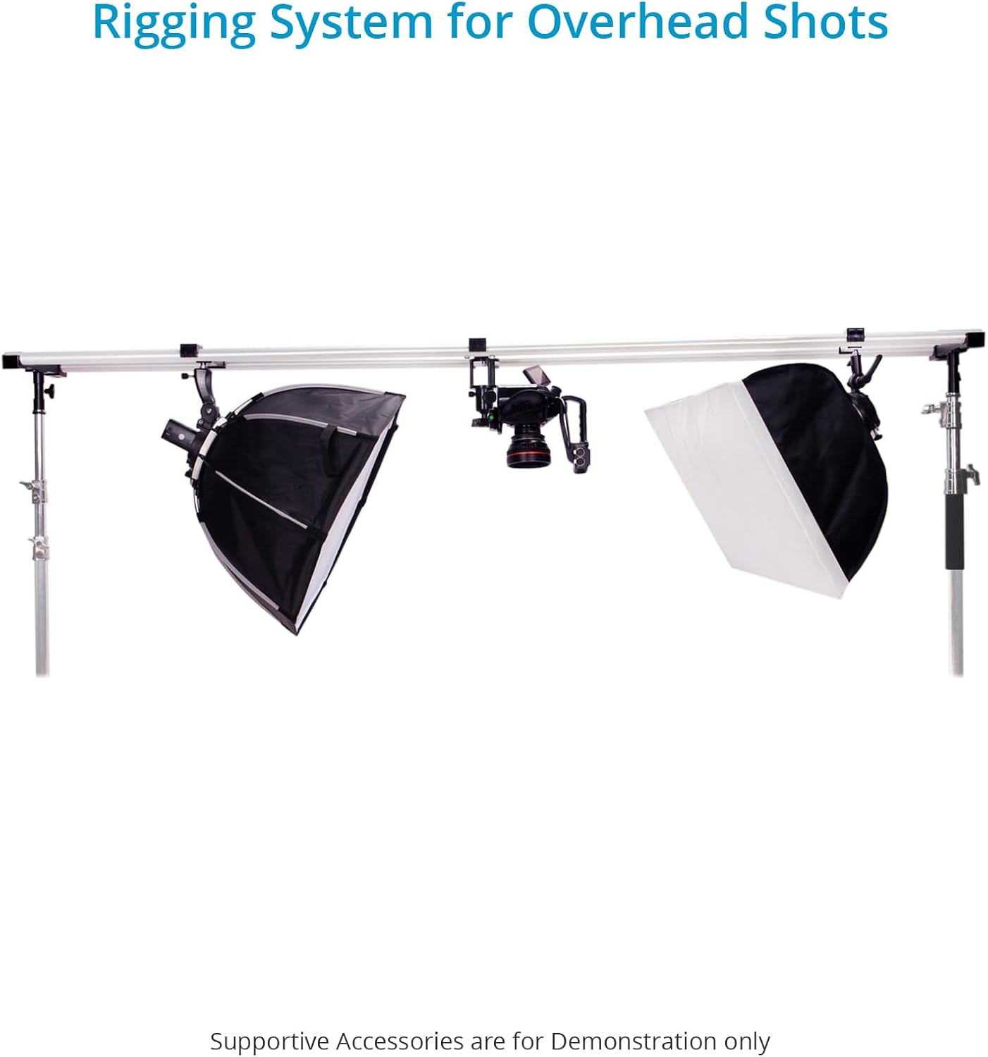 PROAIM Overhead 12ft Modular Studio Rig for Camera/Gimbal/Light Setups. Payload up to 11kg / 24lb. for Photography, Videography. (P-OHLR-01)