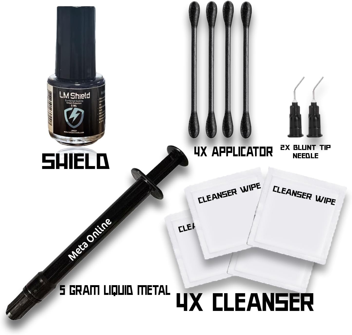 Liquid Metal Thermal Paste(5 Gram) 130WmK + Liquid Metal Shield (5ml) Bundle - for PS5, PC, CPU, GPU, Laptop