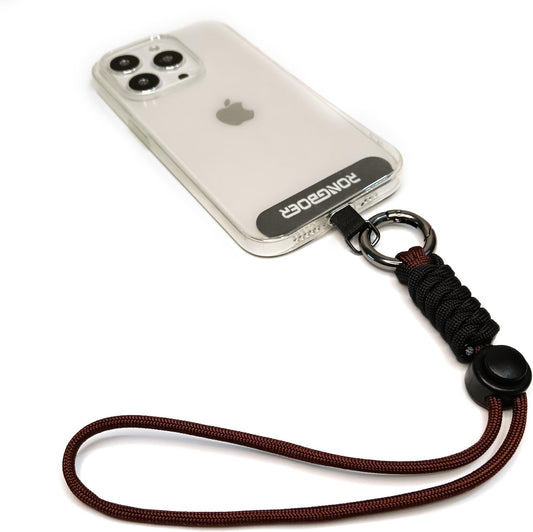 Cell Phone Lanyard Wrist Strap,Key Lanyard for Women,Phone Charms Strap,Short Wrist Lanyard for Keys,Keychain Lanyard (Coffee Black)