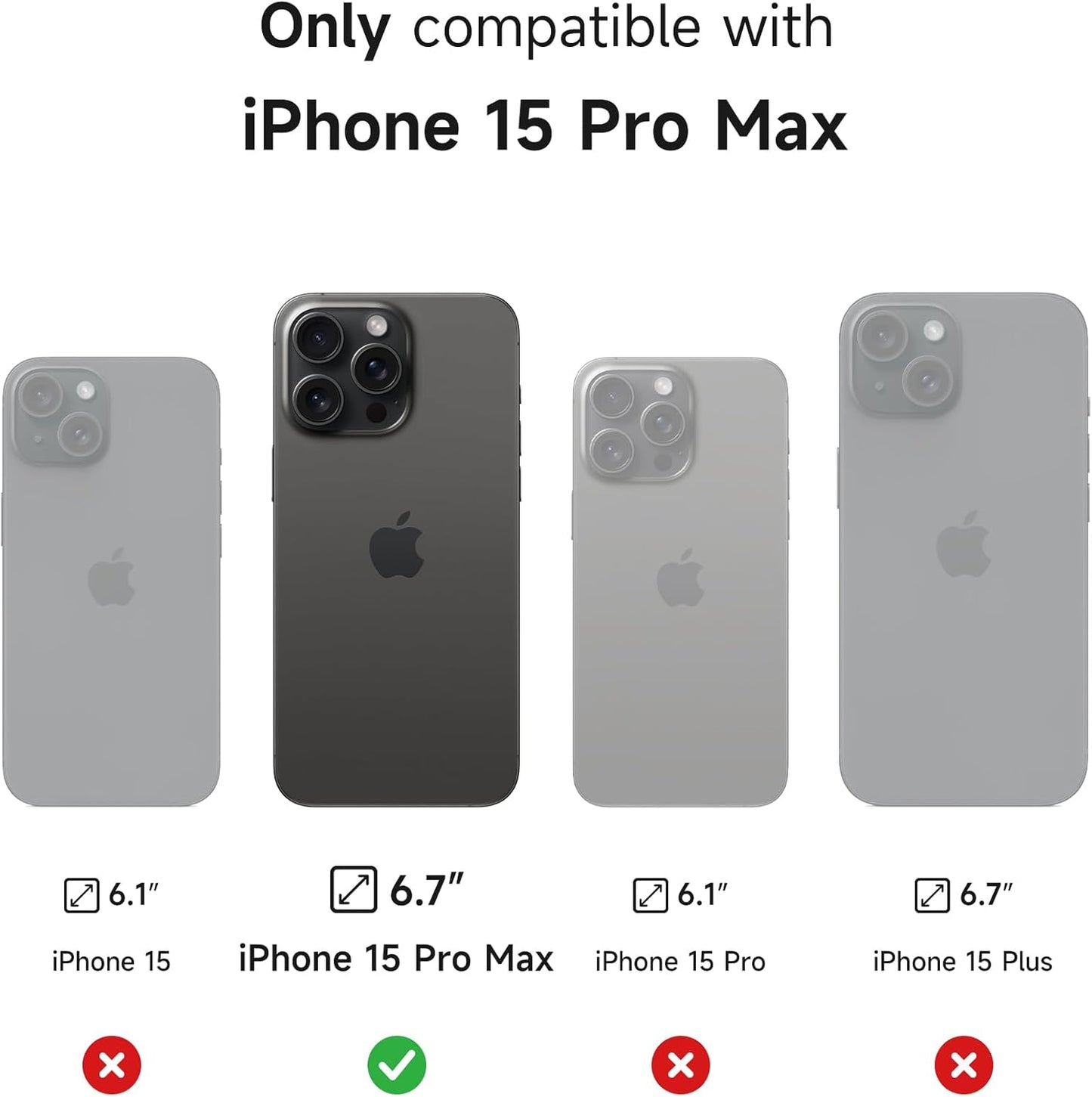 SURITCH for iPhone 15 Pro Max Case with Magnetic Camera Slide Cover and Adjustable Kickstand, Compatible with MagSafe, Shockproof Bumper Case Slim Protective Cover 6.7 Inch, Dark Purple