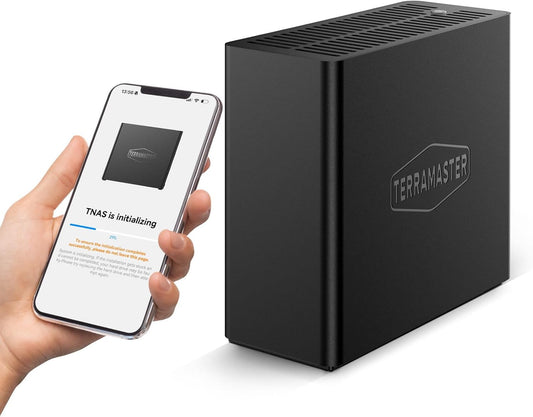 TERRAMASTER F4 SSD NAS Storage - 4Bay All SSD NAS Server N95 QuadCore CPU, 8GB DDR5 RAM, 5GbE Port, Palm-Sized High-Performance Network Attached Storage (Diskless)