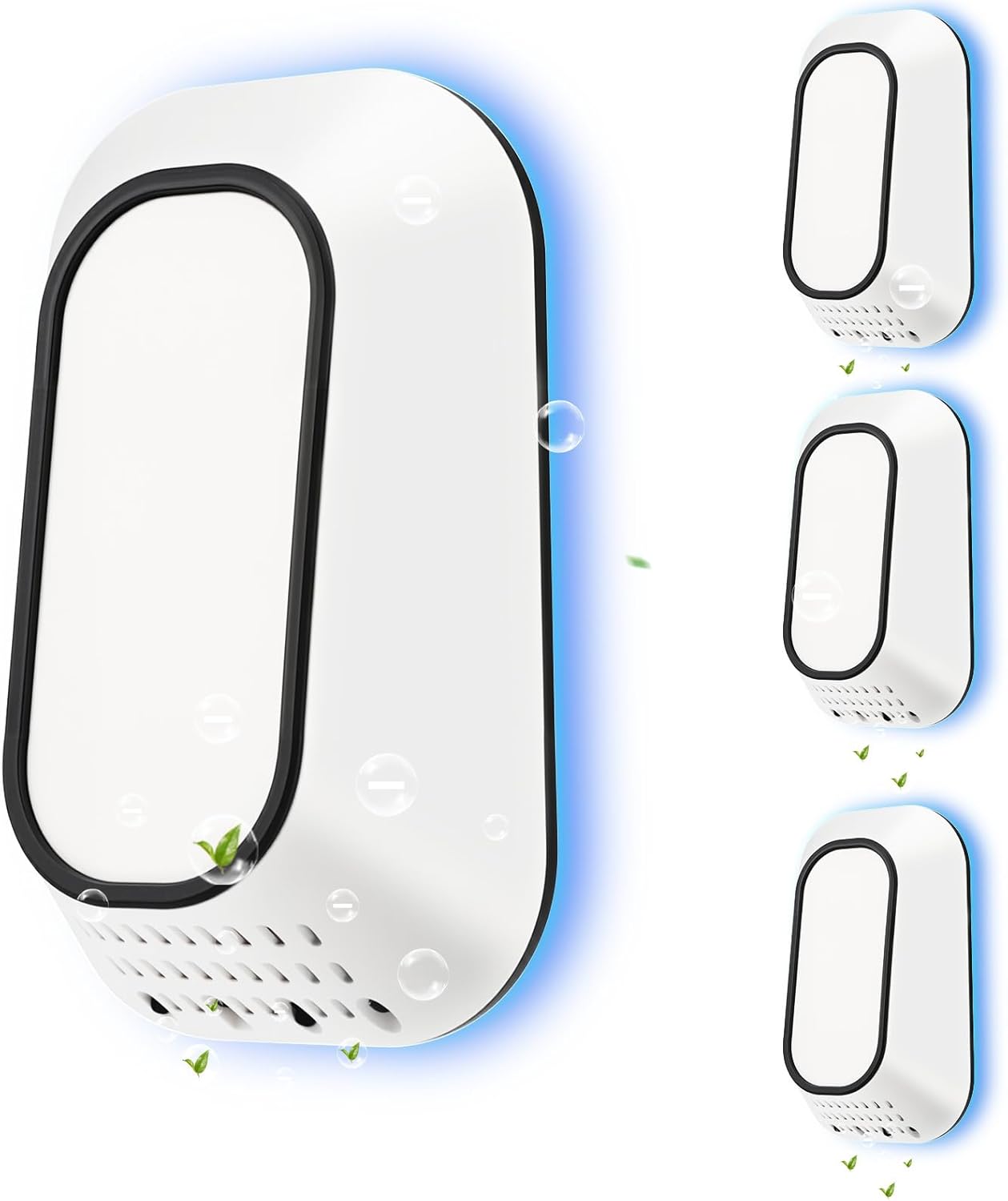 Plug In Ionizer Air Purifier With 4 Negative Ion Output Heads,Small Air Freshener With Backlight,Quiet and Energy-Saving, Ideal Air Cleaners for Home,Bedroom,Office,Living Room and Pet Room(4)