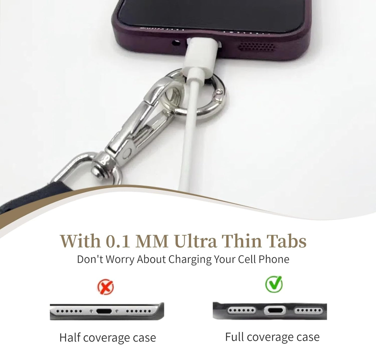 Clip and Go Strap for Phone with Wallet - Adjustable and Detachable Phone Lanyard Crossbody, Wrist Wallet for Home Travel