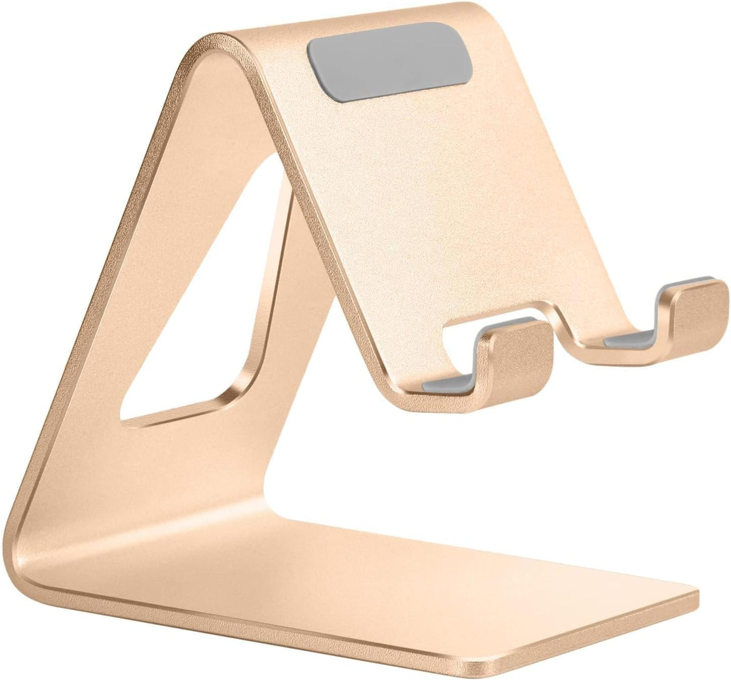 Desk Cell Phone Stand Phone Holder, Aluminum Phone Cradle Dock for iPhone 15 14 13 12 pro Mini 11 X Xs max 8 7 6 6s Plus SE Samsung All Smart Phones, Rose Gold