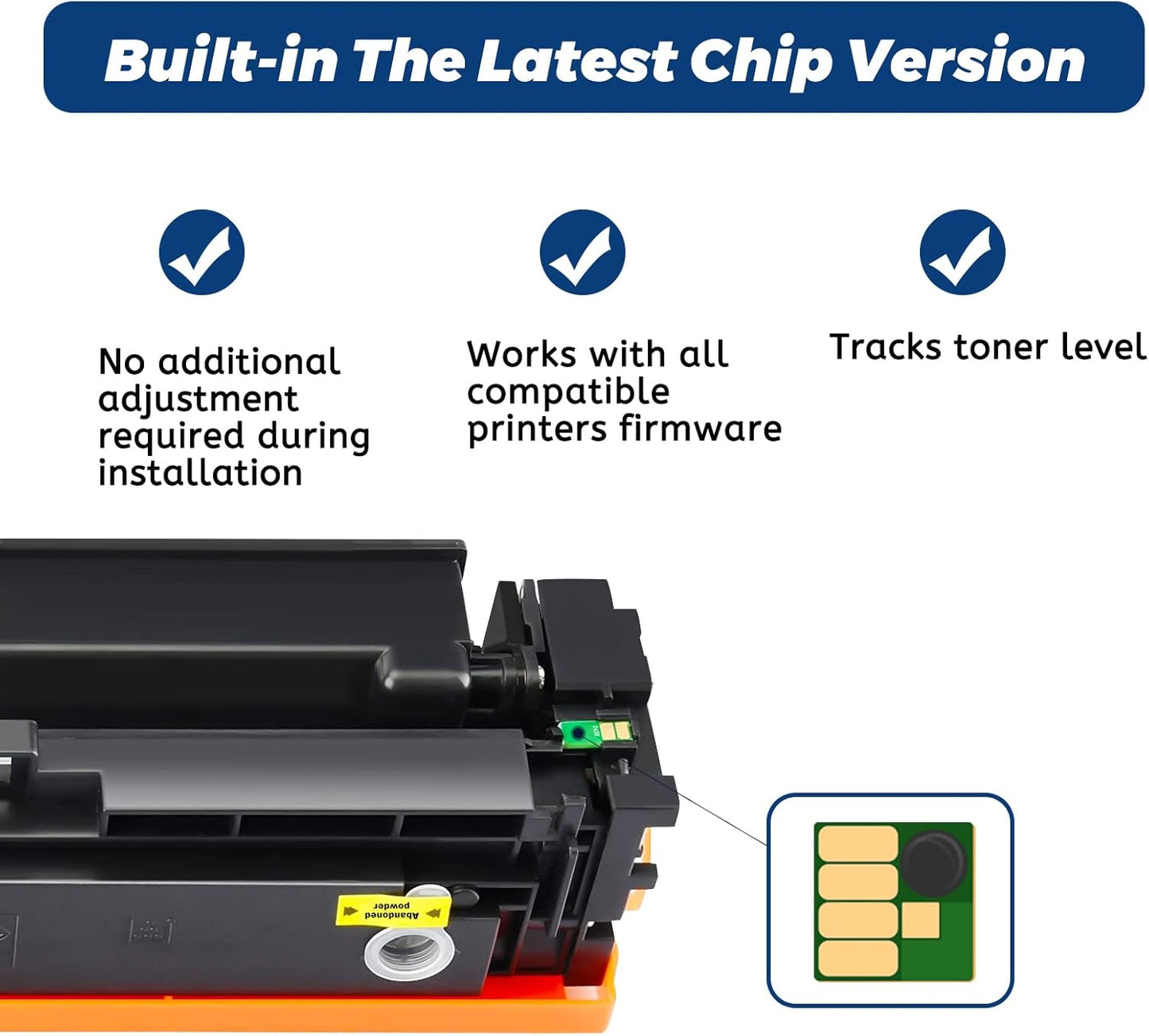212A Cyan Toner Cartridge,Compatible Replacement for HP 212 A W2121A 212X W2120X, For HP Color Laserjet Enterprise M554 m554dn M555 M555dn Flow MFP M578 Printer, With Upgraded Chip,No Fading,No Streak