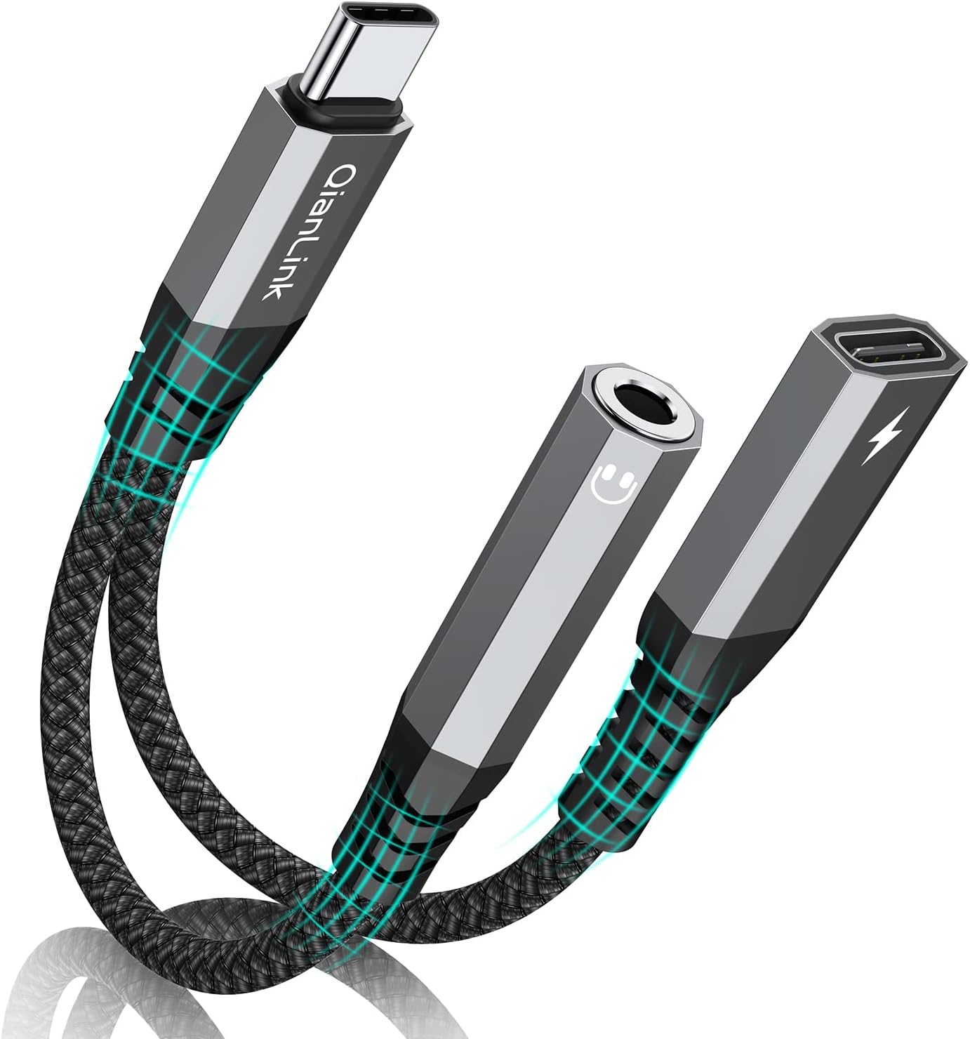 USB C to 3.5mm Headphone and Charger Adapter, 2-in-1 Type C to Aux Jack Cable with PD 60W Fast Charging for iPhone15 16 17 Pro Max, Samsung Galaxy S22 S23 S24 S25 Ultra, Note 20, iPad Air4, Pixel 8 9