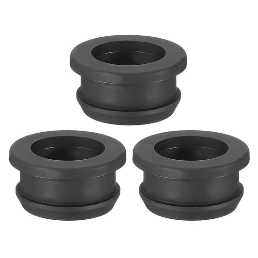 PATIKIL 22mm / 7/8 Inch Drill Hole,11/16 Inch ID Rubber Grommets, 3Pcs Top Hat Grommet for Wiring Eyelet Ring Gasket Automotive Firewall Cable Hole Plugs Wires Protection, Black