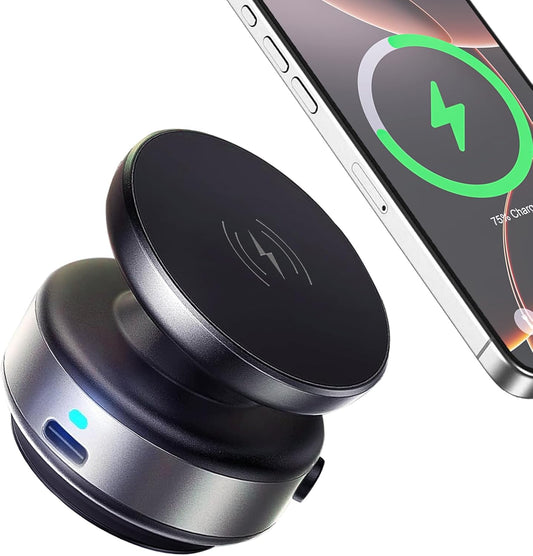 for MagSafe Car Mount Charger, 15W Fast Wireless Charger Suction Car Phone Holder, 360 Adjustable Vacuum Magnetic Phone Holder for Car Screen/Gym/Mirror, for iPhone 16 15 14 13 12 Pro Max