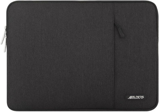 MOSISO Laptop Case 15 inch, 15 inch Laptop Sleeve Compatible with MacBook Air 15 M4 A3241 M3 A3114 M2 A2941 2025 2024 2023,Dell XPS 15,Polyester Vertical Computer Sleeve Bag with Pocket, Black