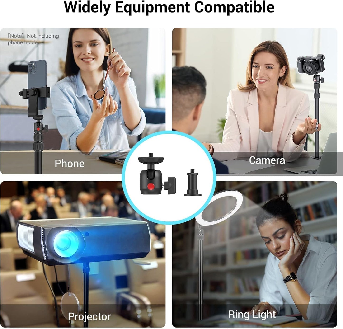 SmallRig Camera Desk Mount Table Stand, Adjustable Light Stand 15"-35", Tabletop C Clamp for DSLR Camera, Ring Light, Live Streaming, Photo Video Shooting