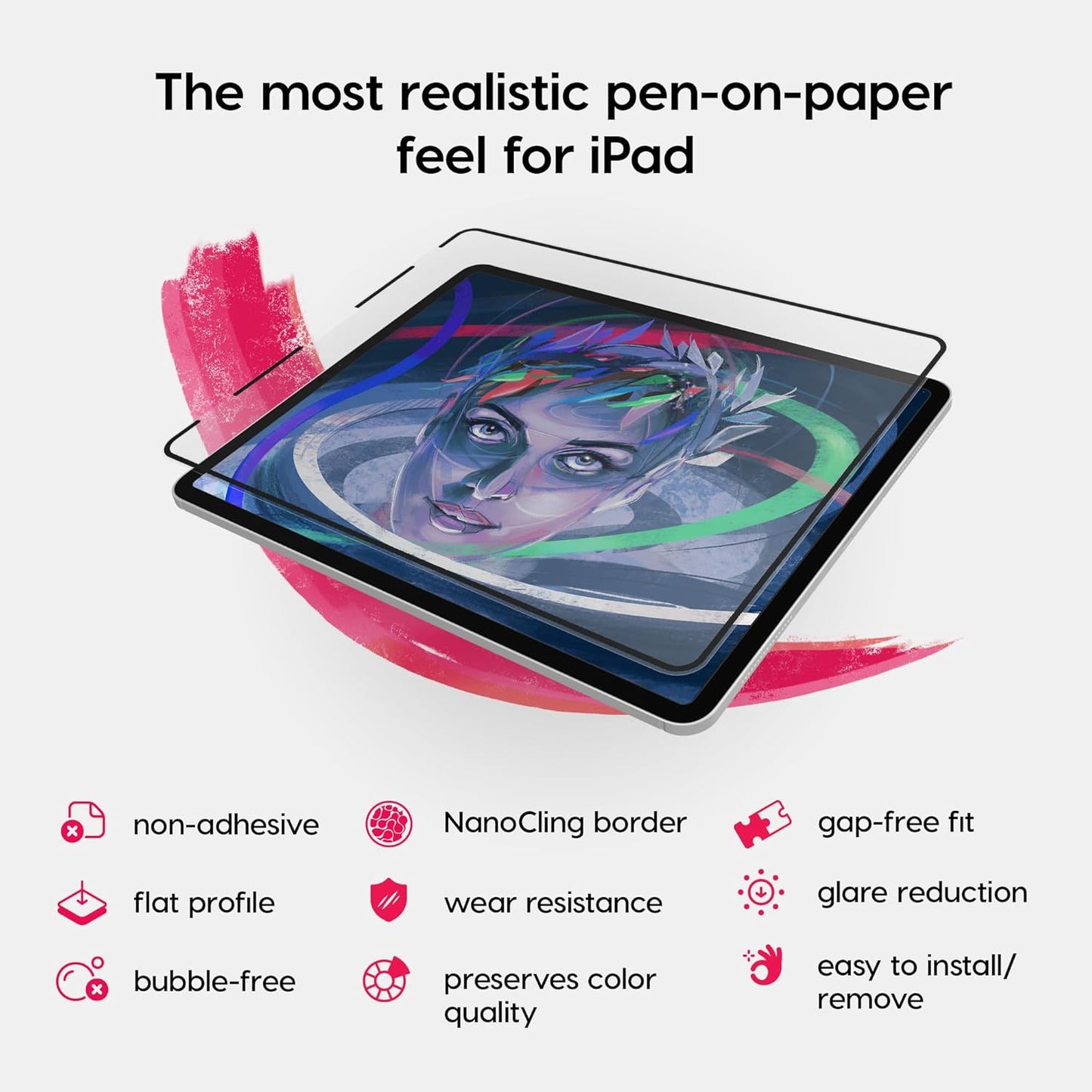 Astropad Rock Paper Pencil v2.0 – Paper Screen Protector for iPad Pro 12.9 inch (Gen 3-6) + Apple Pencil Tips Replacement 2 Pack – Compatible with Apple Pencil 1st/2nd Gens