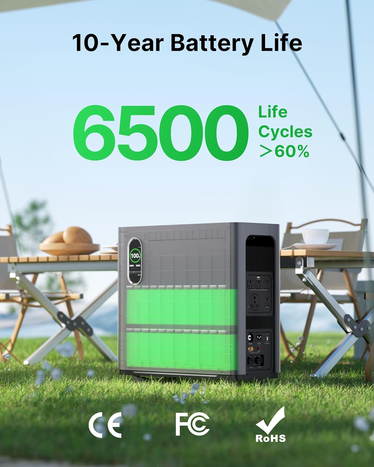 Autel 3072Wh Portable Power Station, Automotive-Grade LiFePO₄ Power Station, 120V AC Outlets x 5, 1.2H Fast Charge, Solar Generator for Home Use, Power Outage, RV, Camping, Emergencies